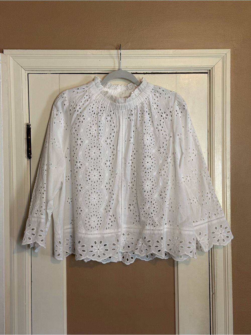 White Eyelet Lace Top